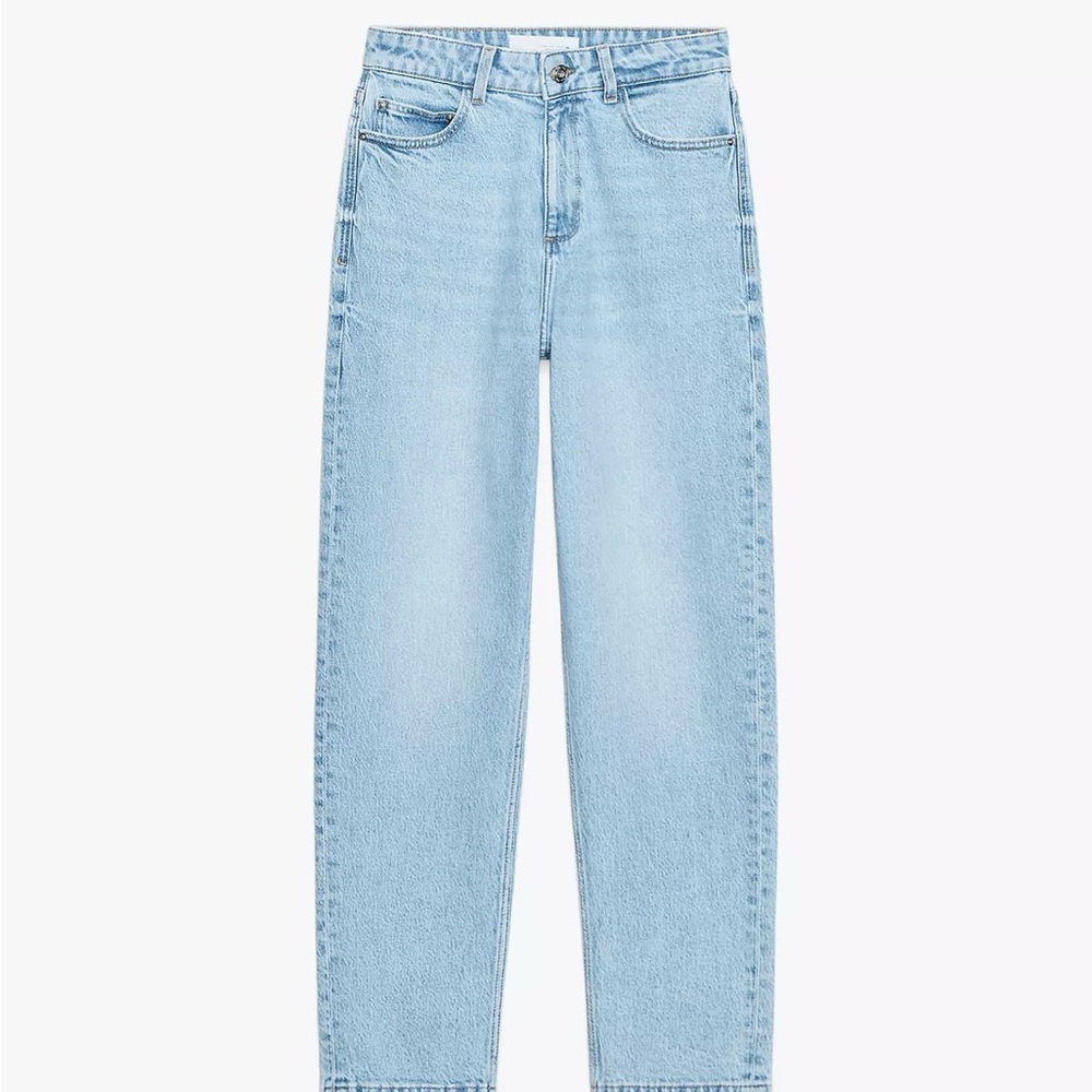 ZARA Light Blue, High Waist Mom Jean (US 10, W)